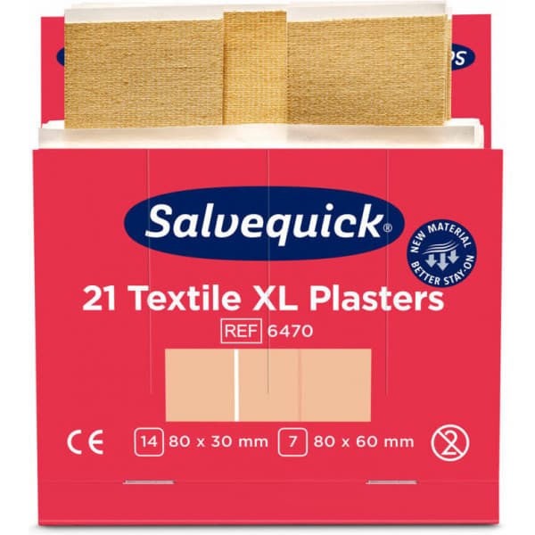 Salvequick -stor vävnadstuss, 6 x 21 st