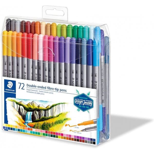 Staedtler 2-päinen -huopa/kuitukynä 72 väriä