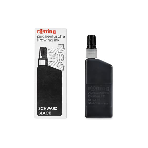 Rotring Isograph Flaskbläck, påfyllningsbläck, 23 ml, svart