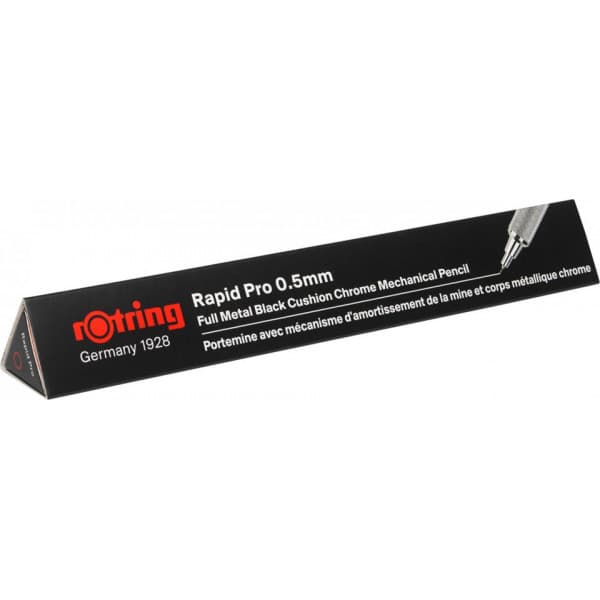 Rotring Rapid PRO Chrome Penna - mekanisk blyertspenna, 0,5 mm, silverfärgad kropp