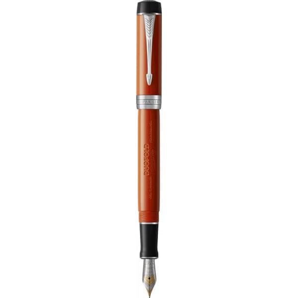 Parker Duofold Klassiska Big Red P.T. Fontänpen - blodröd kropp