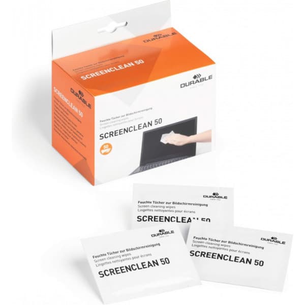Durable Screenclean -puhdistusliinat, 50 kpl