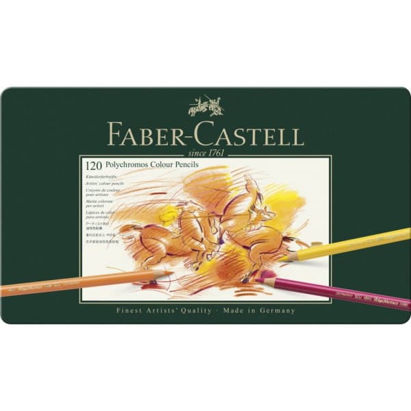 Faber-Castell Polychromos -värikynät peltirasiassa, 120 väriä