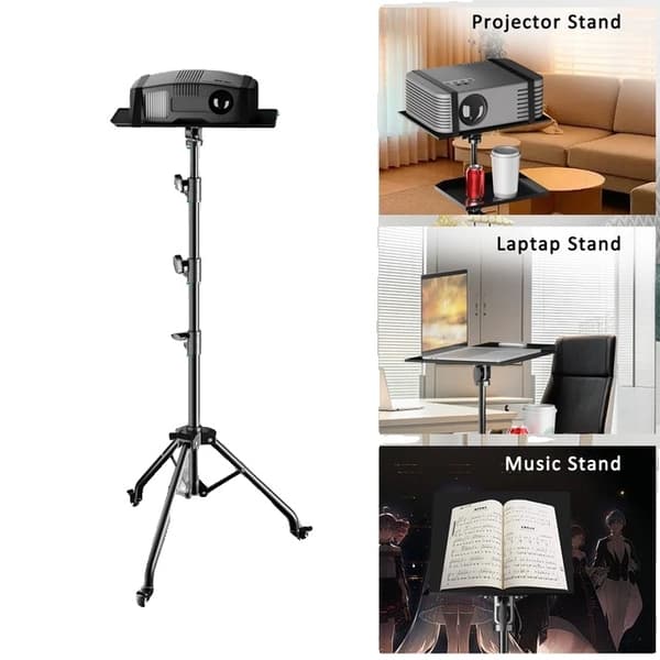Projektorstativ, Justerbar Höjd, DJ Mixer Ståbord, 145cm