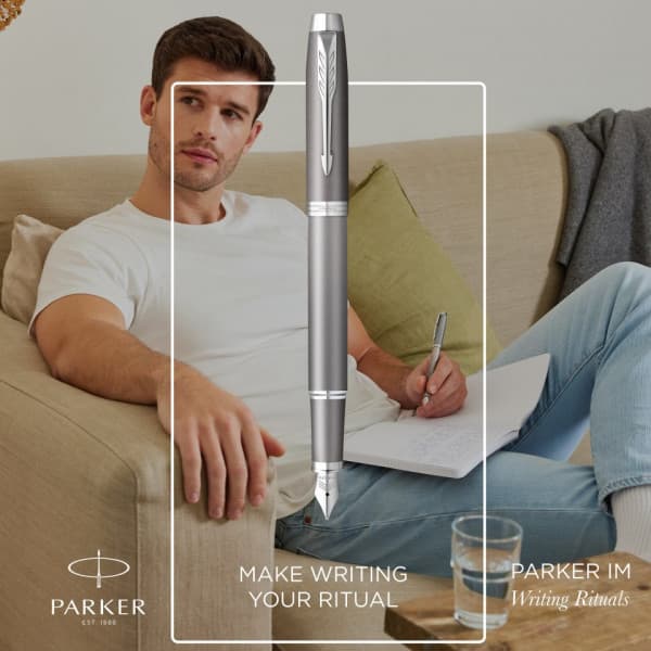 Parker IM Writing Rituals Grey C.T. Rollerball -kuulamustekynä, fine kärki, musta muste