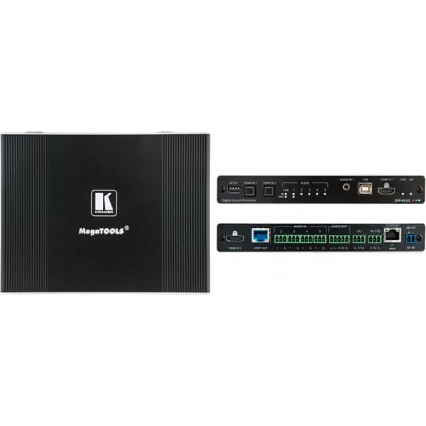 Kramer DSP-62-UC 6:2 audiomatrix med automatisk ekobehandling, HDBaseT sender