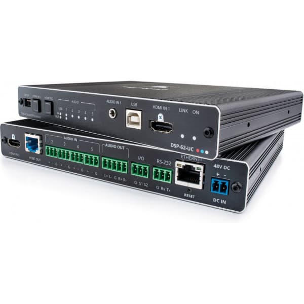 Kramer DSP-62-UC 6:2 audiomatrix med automatisk ekobehandling, HDBaseT sender