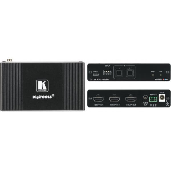 Kramer VS-211X smart 4K60 HDMI 2:1 automatisk växlare