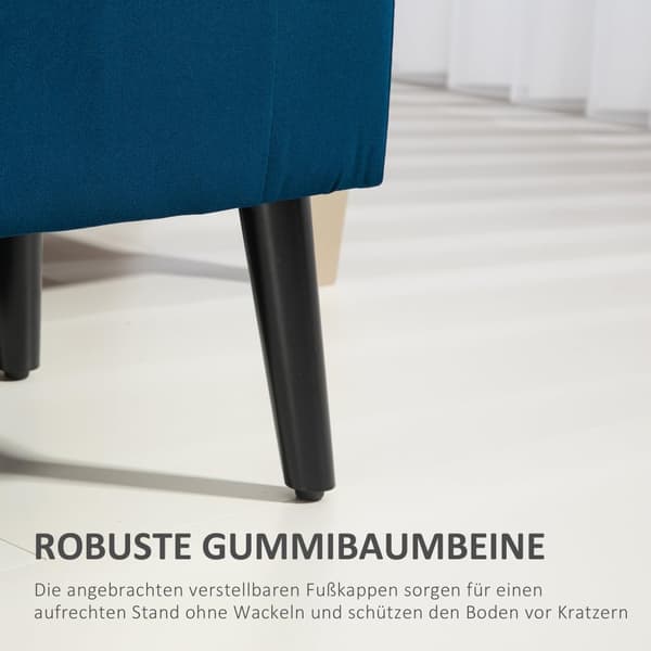 Istuinpenkki Polyester 111,5 cm Sininen