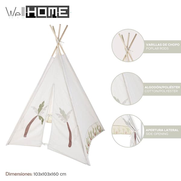 Wellhome 103x103x160 Cm Tiipii Ikkunalla