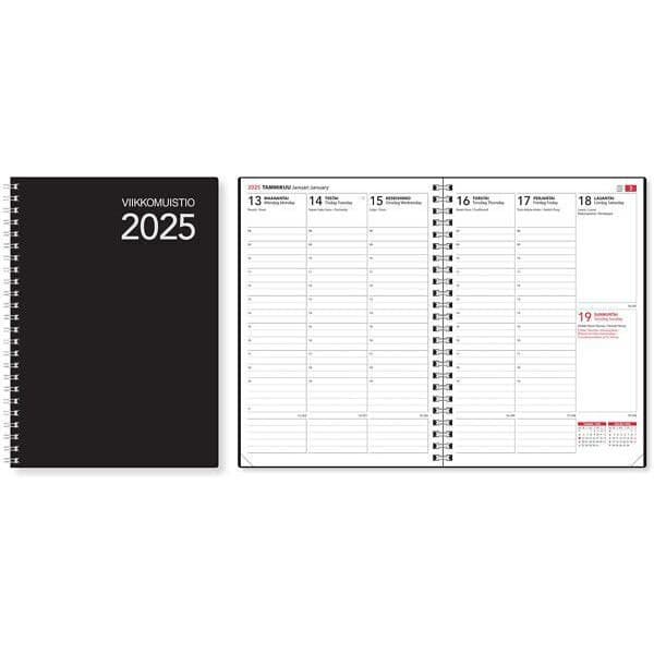 CC Kalendrar -veckoanteckningar-årspaket 2025, A5