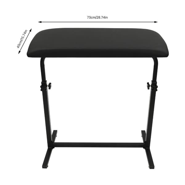 Justerbar tatoveringsarmstøtte, 340° roterbar panel, højdeområde 67-100 cm,sort