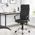Miniatyrbilde 2 av 7: Ergonomisk Kontorstol med Hjul - Ryggstøtte og Justerbar Høyde, Grå