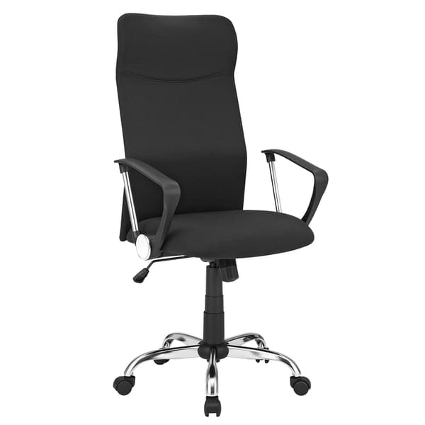 Ergonomisk Kontorstol med Hjul - Ryggstøtte og Justerbar Høyde, Grå