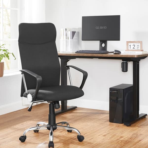 Ergonominen työtuoli säädettävällä niskatuella ja verkkoselkänojalla - Harmaa