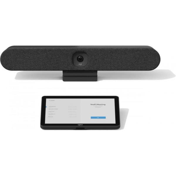 Logitech Rally Bar Huddle + Tap IP -videoneuvottelujärjestelmä ja kosketusohjain
