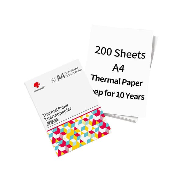 A4 termopapir 200 ark for Phomemo termoprintere