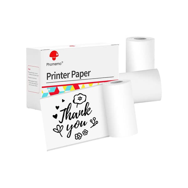 Lämpöpaperi 53 mm x 3,5 m - 3-pack Phomemo-tulostimille