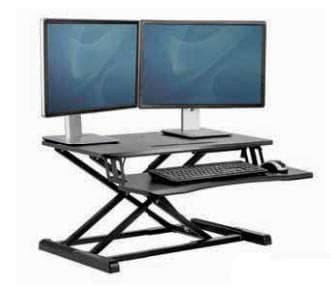 Fellowes - Lotus Corsivo - sidde stativ arbejdsstation - Sort Sort