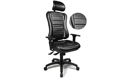 Topstar "Head Point RS" -työtuoli, musta/musta päällinen: 80% puuvillaa, 20% polyuretaania, ergonominen, - 1 kpl (HE300 S100RX)