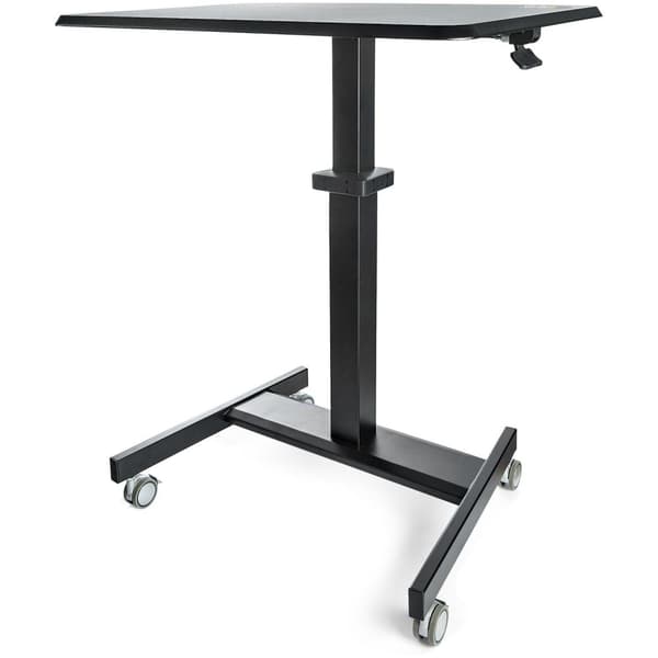 StarTech.com Højdejusterbart skrivebord - Sit Stand Workstation - Ergonomisk ståbord med hjul - Computerskrivebord med låsende One-Touch Lift til lære