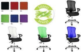Topstar "Sitness 228,60 cm (90") kontorstol, sort betræk: 100% polyester, ergonomisk kontursæde med - 1 stk (SU69U2 BC00)