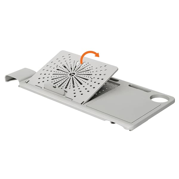 Avtagbar Arbetsstation Skrivbord, Ergonomisk Design, Lätt och Bärbar,Grå
