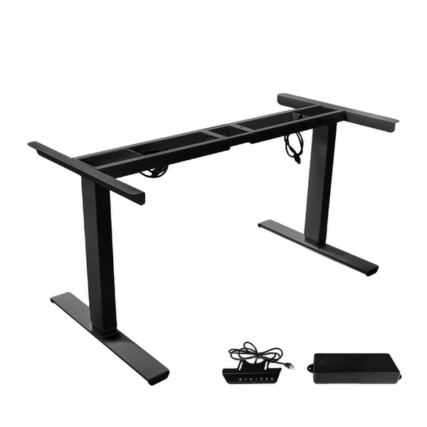 Sähkösäätöinen pöytärunko, korkeussäätö 23,4"-49", kantavuus jopa 150 kg,Musta Kaksi Osaa