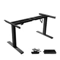 Miniatyrbillede 1 af 2: Elektrisk Justerbart Skrivebordsramme, Højdeområde 23,4"-49", Belastningskapacitet Op til 150KG,Sort To Sektioner