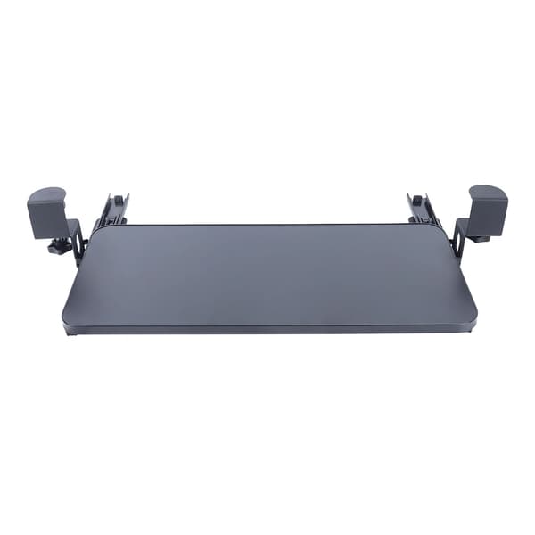 Justerbar tangentbordsbricka, ergonomisk design,Svart