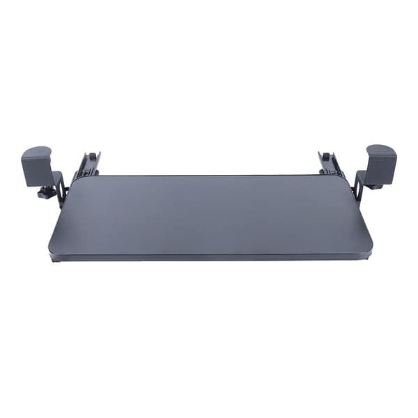 Justerbar tangentbordsbricka, ergonomisk design,Svart