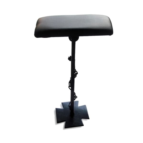 Tattoo Armrest Stand, Justerbar Højde 26,77-39,37 tommer, 180° Tiltvinkel, 360° Rotation,sort