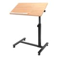 Miniatyrbillede 1 af 2: Justerbart Skrivebord, Rektangulær Form, Højdejusterbar 58-90 cm, 360° Drejelig Bordplade,13.58in, Sort Træ