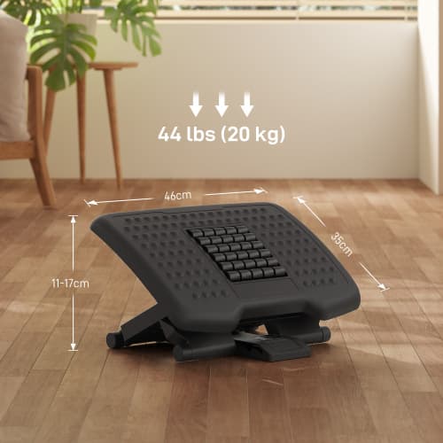 Justerbar fotpedal, ergonomisk design, halkfri stabilitet, höjdjusterbar