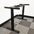 Miniatyrbillede 4 af 4: Højdejusterbart elektrisk hæve-sænkebord, dual motor system, brugervenlig digital controller,Sort Tre Sektioner