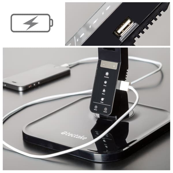 Bordlampe, LED, dæmpbar, foldbar, 14W - pr. stk.