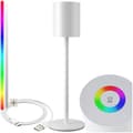 Miniatyrbillede 1 af 11: Bordlampe Corly, LED, 7 lysfarver, dæmpbar - hvid