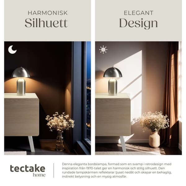 Liten bordslampa Altea, 40W - Matt nickel