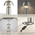 Miniatyrbild 4 av 9: Liten bordslampa Altea, 40W - Matt nickel