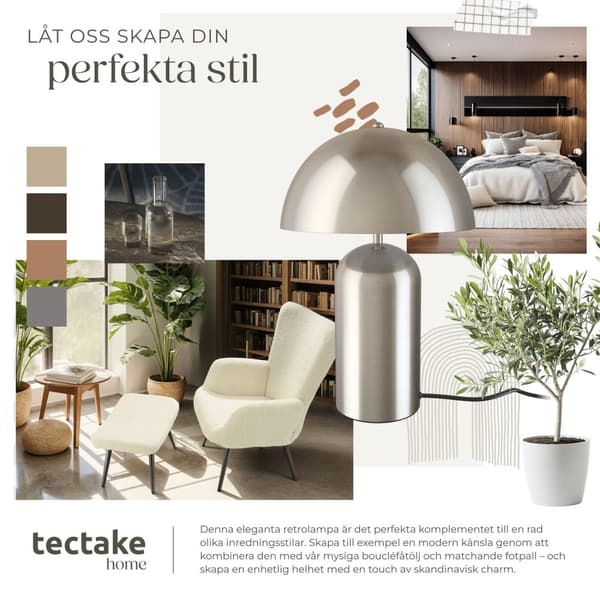 Liten bordslampa Altea, 40W - Matt nickel