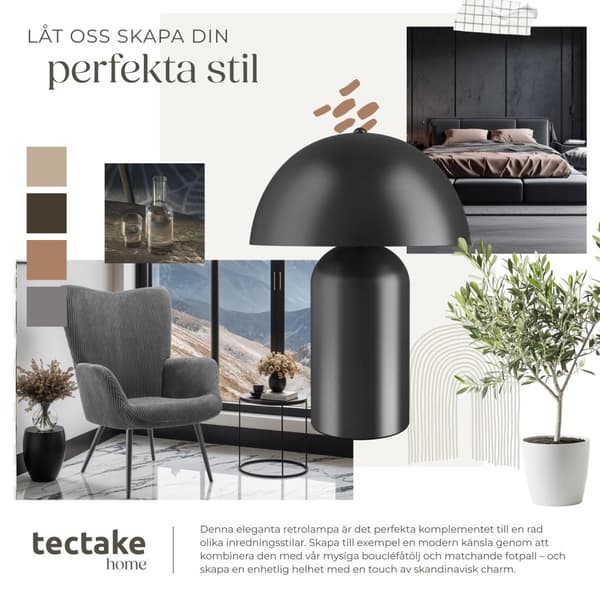 Liten bordslampa Kade, dimbar - svart