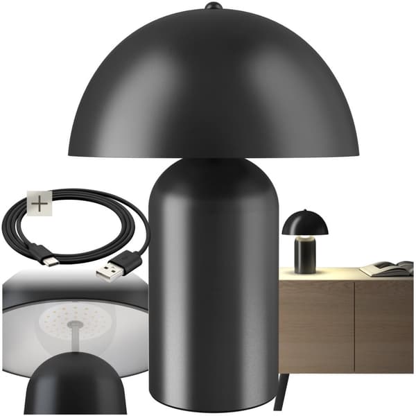 Liten bordslampa Kade, dimbar - svart