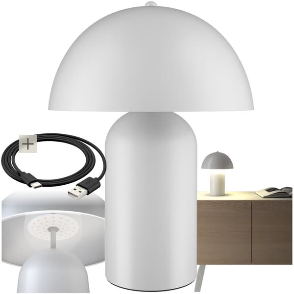 Liten bordslampa Kade, dimbar - vit