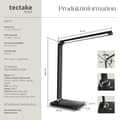 Miniatyrbild 6 av 11: Skrivbordslampa Novaly, LED, dimbar, vikbar, 5W - svart