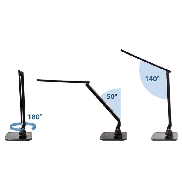 Skrivbordslampa, LED, dimbar, vikbar, 14W - Uppsättning av 2