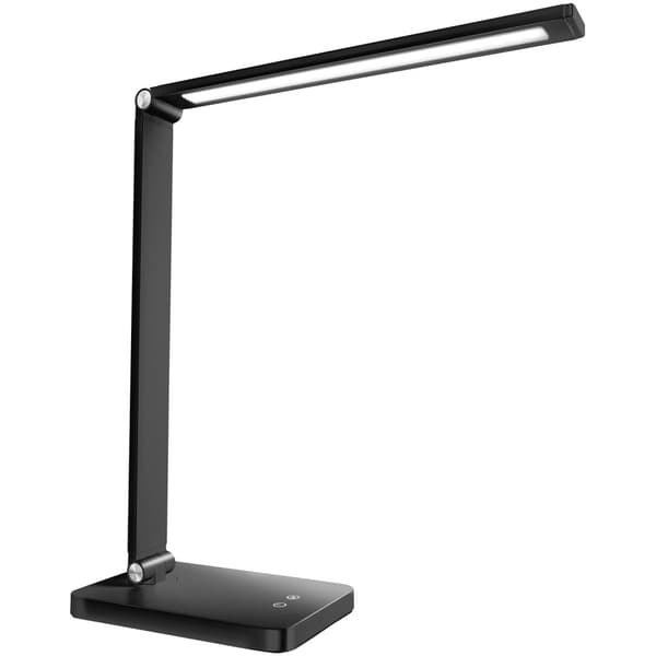 Skrivbordslampa Novaly, LED, dimbar, vikbar, 5W - svart, Uppsättning av 2