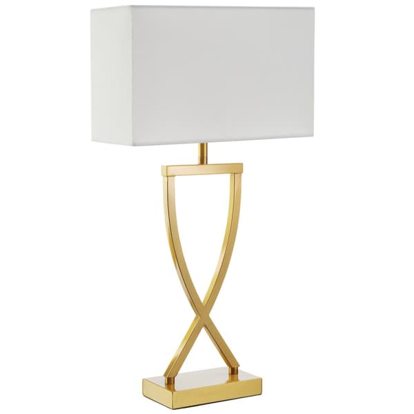 Bordslampa Avina i modern design, 60W - Mässingsfärgad