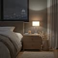 Miniatyrbild 2 av 8: Bordslampa Avina i modern design, 60W - Nickelfärgad