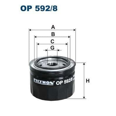 FILTRON Oljefilter OP592 / 8