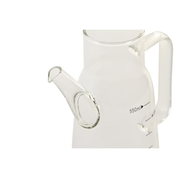Mausteikko DKD Home Decor 15 x 9 x 19,6 cm Hopeinen Ruostumaton teräs 550 ml Borosilikaattilasi